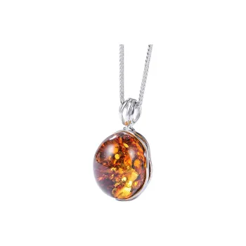 S&A S925 Silver, Amber Necklaces Women's