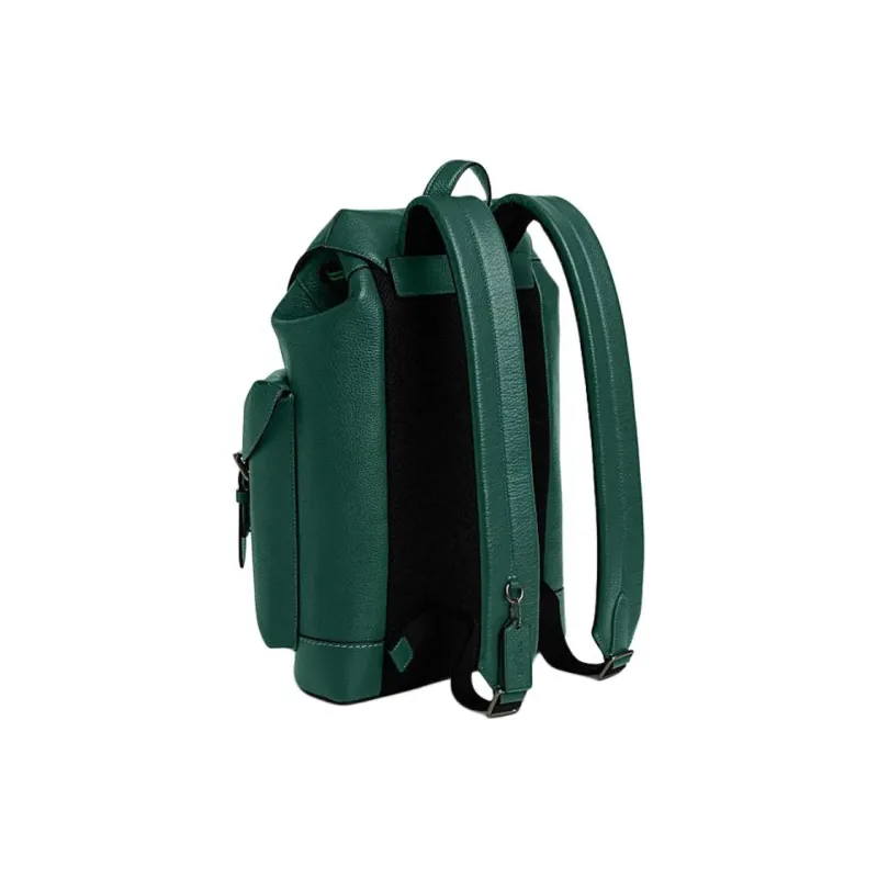 COACH Cow Leather Backpack Tubas Men's Emerald Green-1