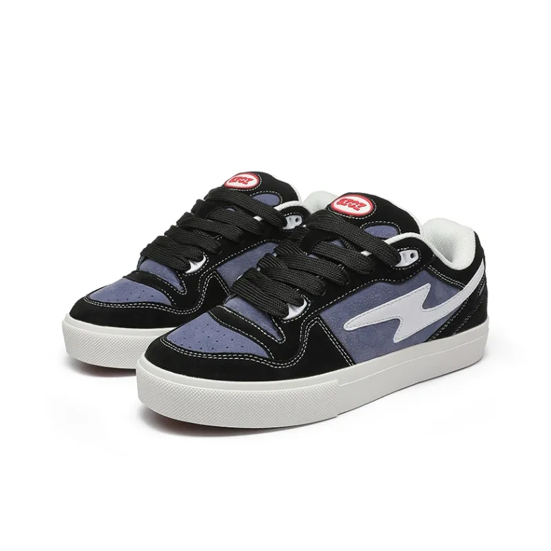 GZOZ Puffy Shoes Cushioned Abrasion Resistant Slip Resistant Low Top Skateboard Shoes Unisex Black Blue-2
