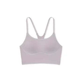 Victoria's Secret PINK Relay Racerback Sports Bra / Violet Ashes Bra Women's Purple Gray