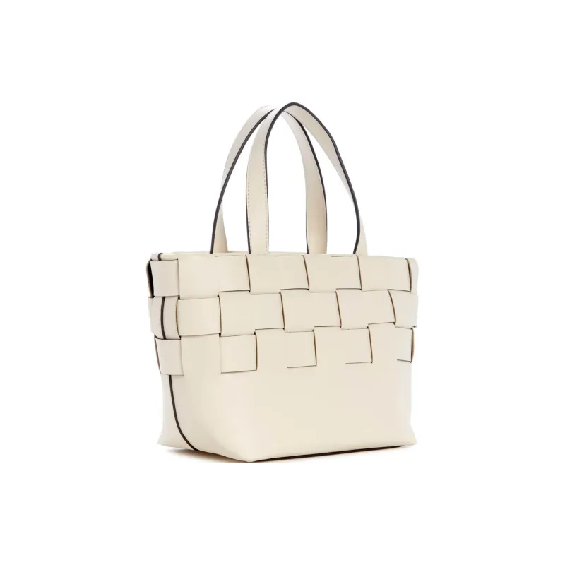 GUESS Artificial Leather Shoulder Bag Crossbody Bag Handbag Small Size Women's Gray White-1