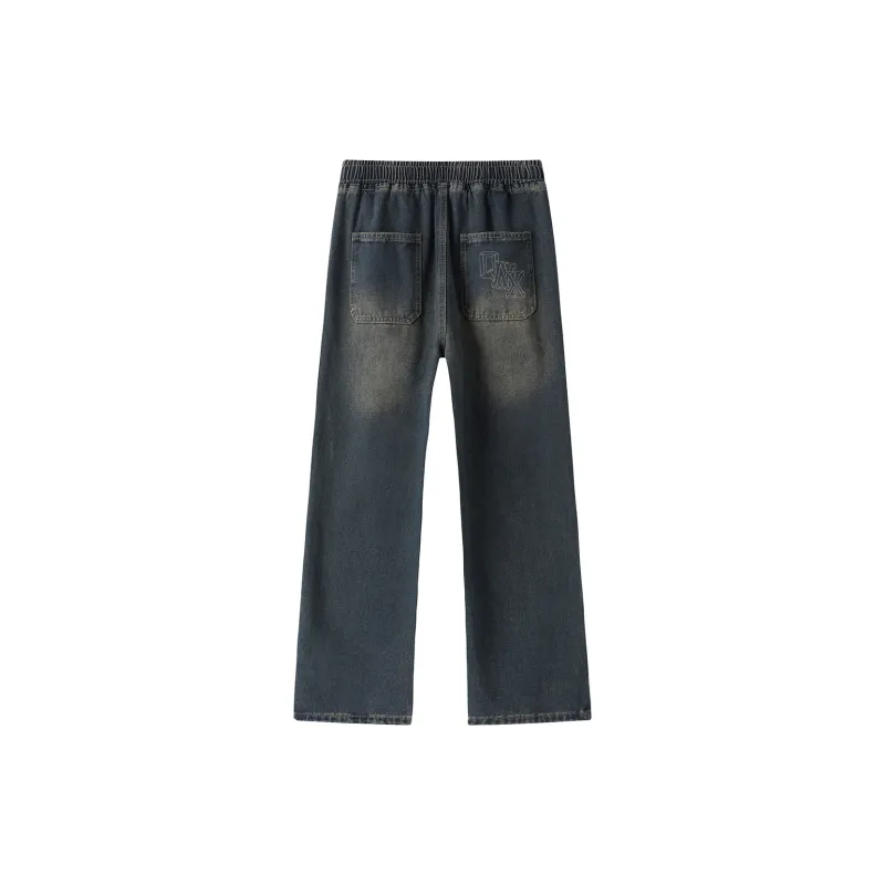 Qnxeey Jeans Unisex Green Light Brown-1