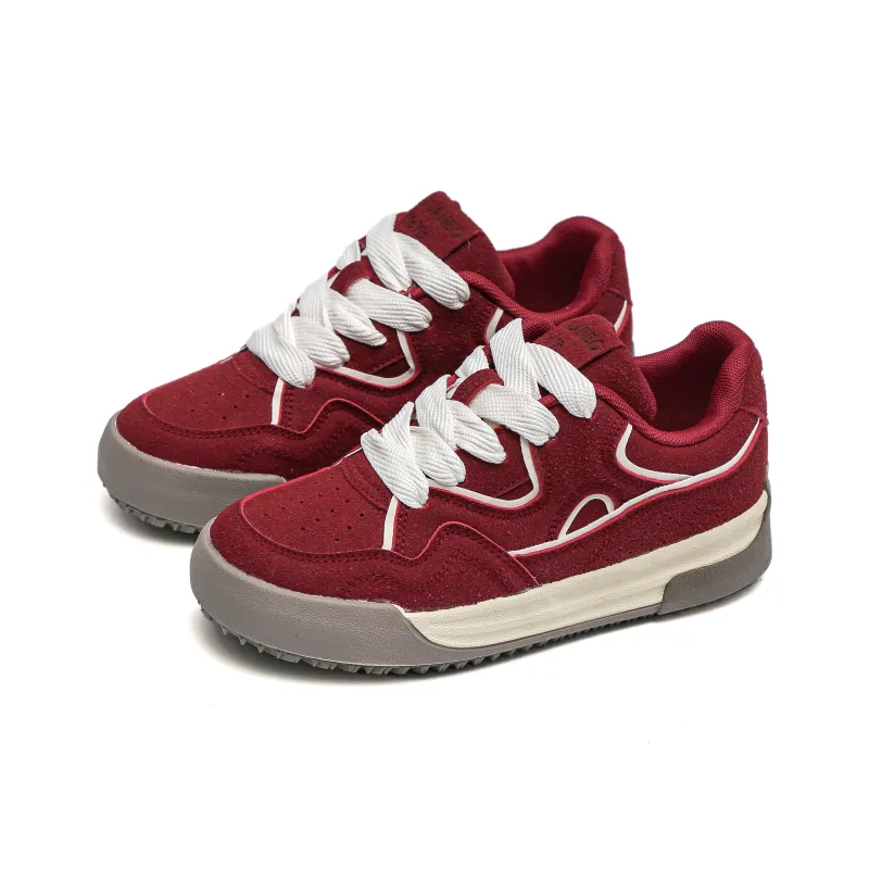 TUOPIN Anti-Slip Wear-Resistant Low-Top Skateboard Shoes Women's Beige-9