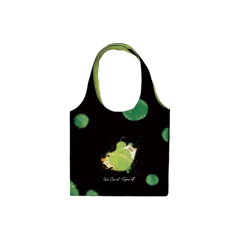 AOSONG Suede Tech Fabric Shoulder Bag Regular Unisex Black & Green-0