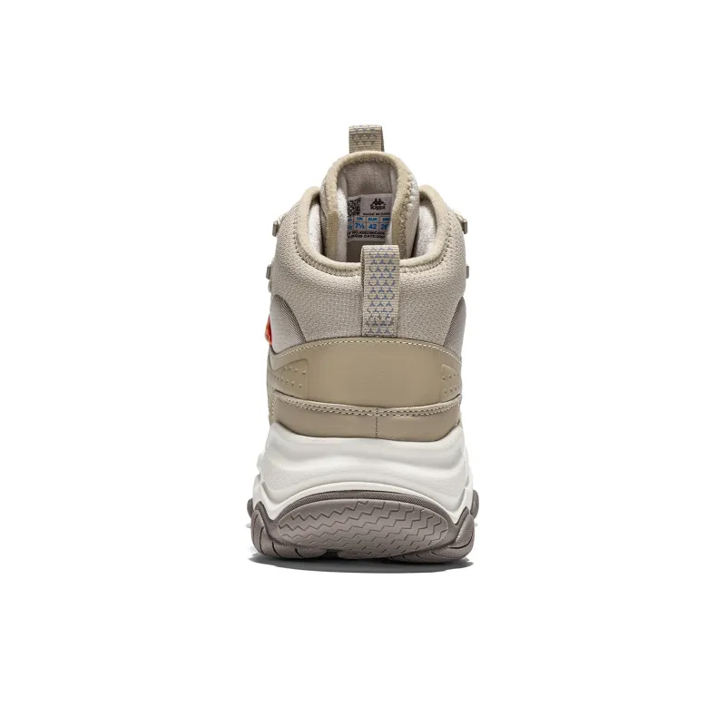 Kappa Abrasion Resistant Slip Resistant High Top Running Shoes Unisex Gray Khaki-4