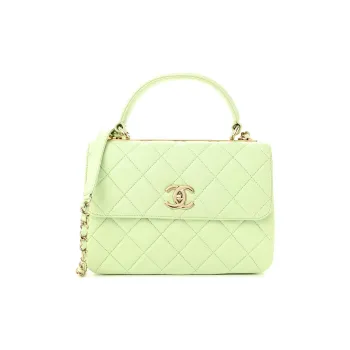 CHANEL Trendy Cc Lambskin Shoulder Bag, Crossbody Bag, Handbag Trumpets Women's Light Green