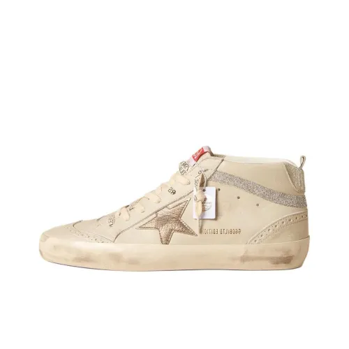 Golden Goose Mid Star High-Top Skateboard Shoes Women's Umber