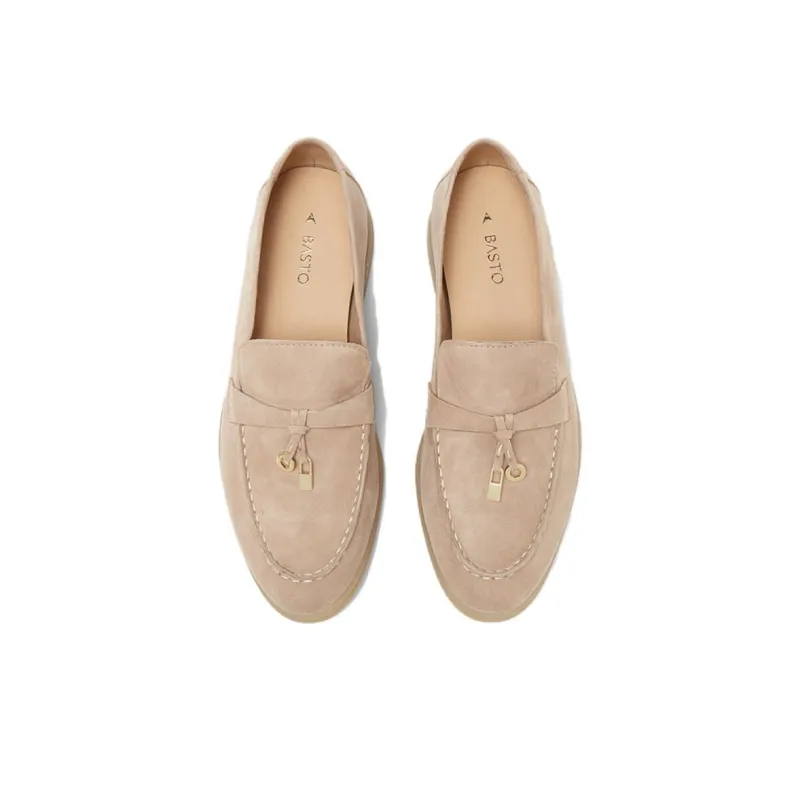 BASTO Loafers Women's Ecru/Camel/Light Apricot-5