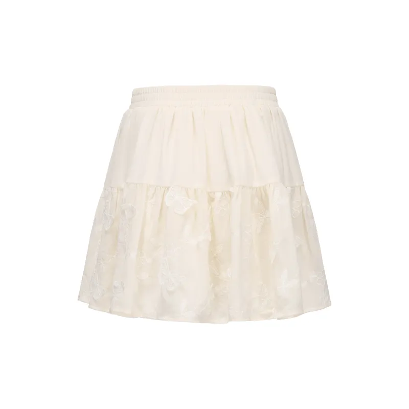 CHIWAWAMEME Casual Short Skirts Women's Apricot-1