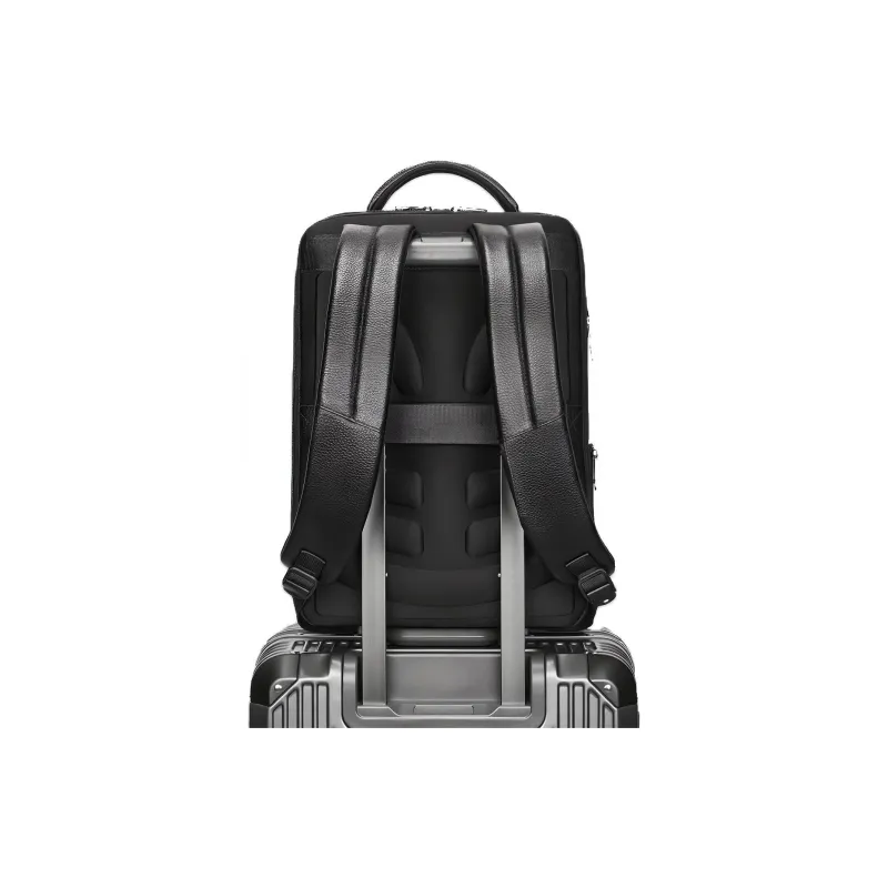 DOSRFINI Cow Leather Genuine Leather Carry Backpack Regular Men's Black-1