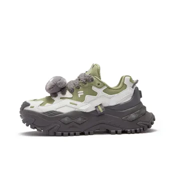 FILA FUSION BIANCO Pirate Bear Height Increasing Slip Resistant Low Top Casual Shoes Women's White Green
