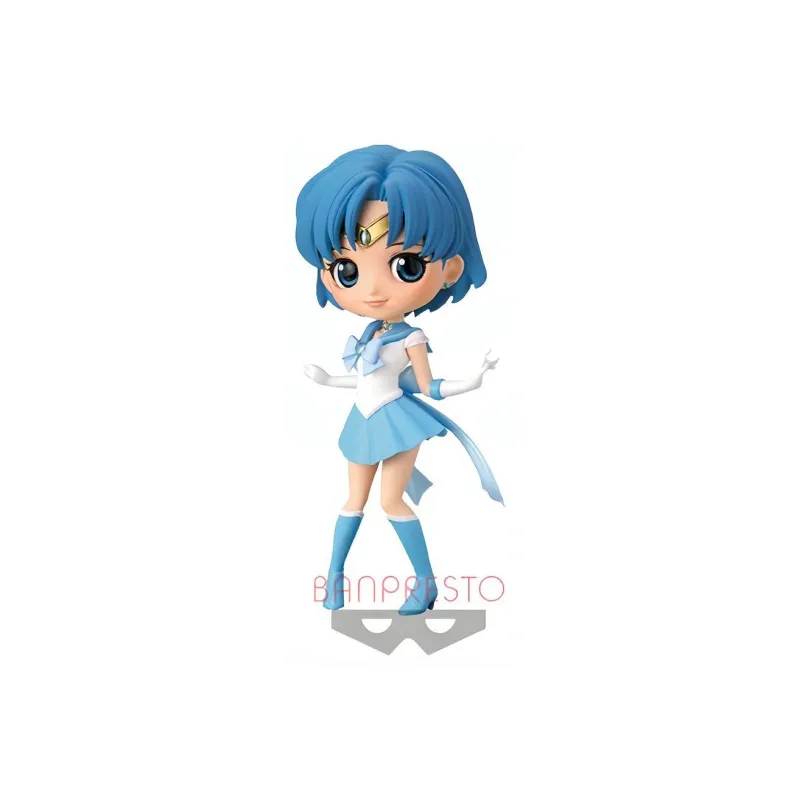 BANPRESTO QPOSKET Collection Glasses Factory Sailor Moon Super Sailor Mercury Chibi Figures 14cm-3