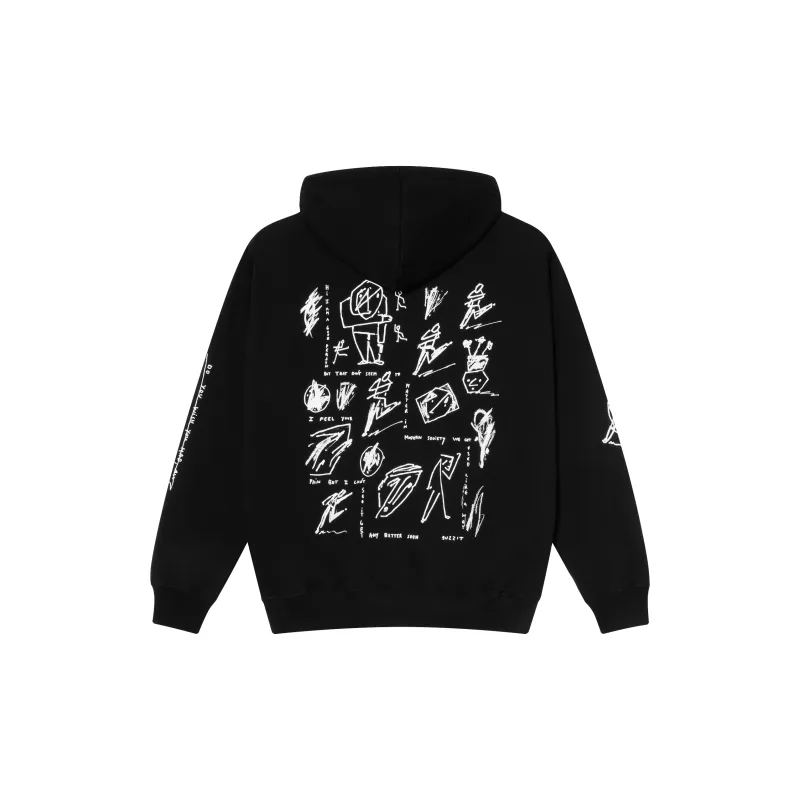 POLAR SKATE CO Sad At Times Dave Hoodie Sweatshirt Unisex Black-1