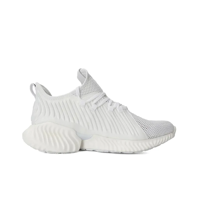 Adidas Alphabounce Instinct Slip Resistant And Breathable Low Top Casual Running Shoes Unisex Gray White-1