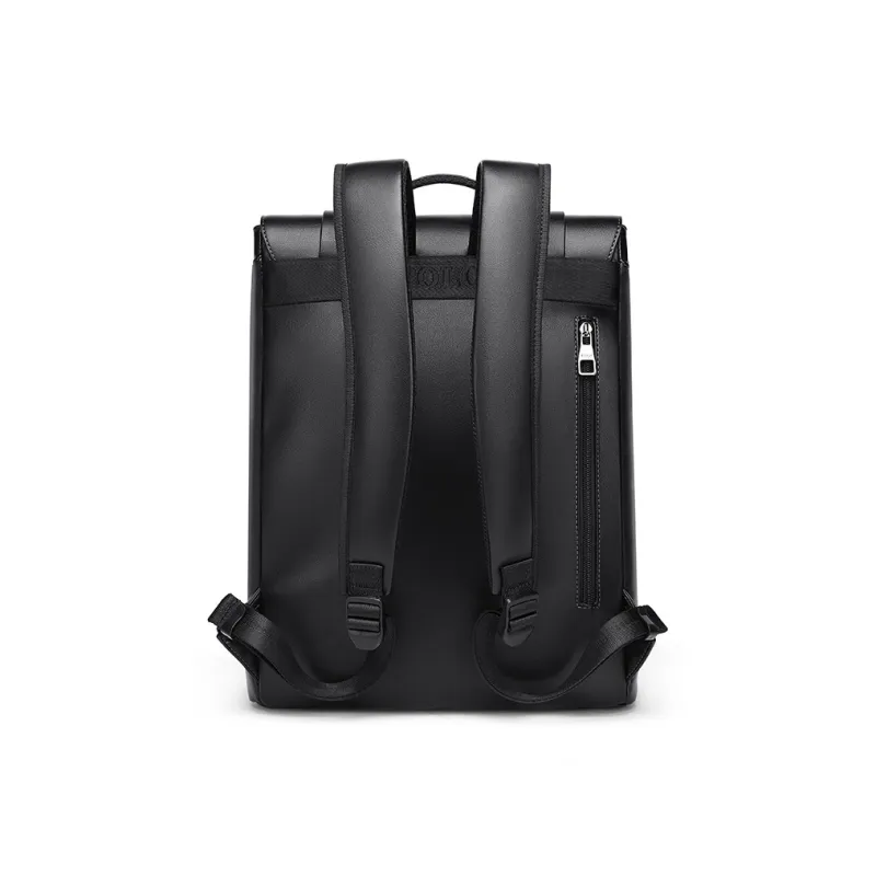 POLO Synthetic Leather 17.3 Laptop Bag Backpack Men's Backpack Extra Large Men's Black/Gray-2