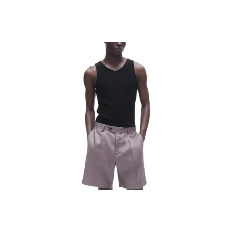 H&M Tank Tops Men Black-2