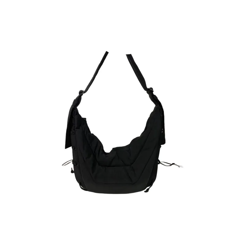Lemaire Polyamide Shoulder Bag, Crossbody Bag Medium Size Women's Black-0