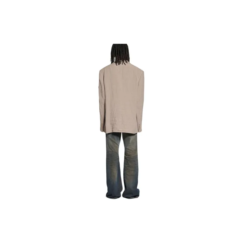 Balenciaga FW22 Business Suits Coats Men's Brown-2