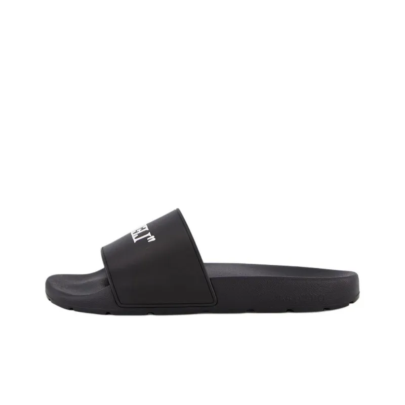OFF WHITE X Virgil Abloh Logo Printed Slip On Slides-0