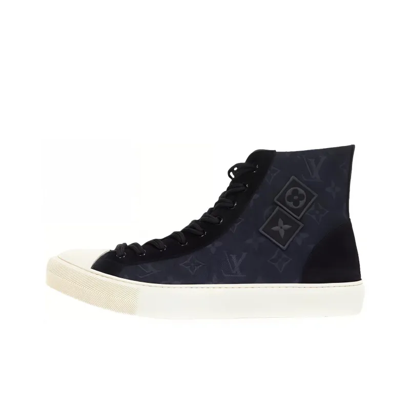 Fragment Design x LOUIS VUITTON Fragment Tatto High-Top Stylish Skateboarding Shoes Men's Black-0