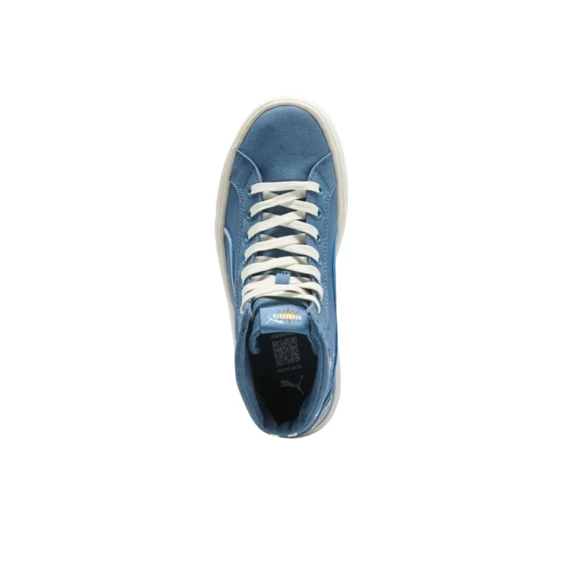 PUMA Kaia 2.0 Anti Slip Wear Resistant Mid Top Skateboard Shoes Women's Blue White-3