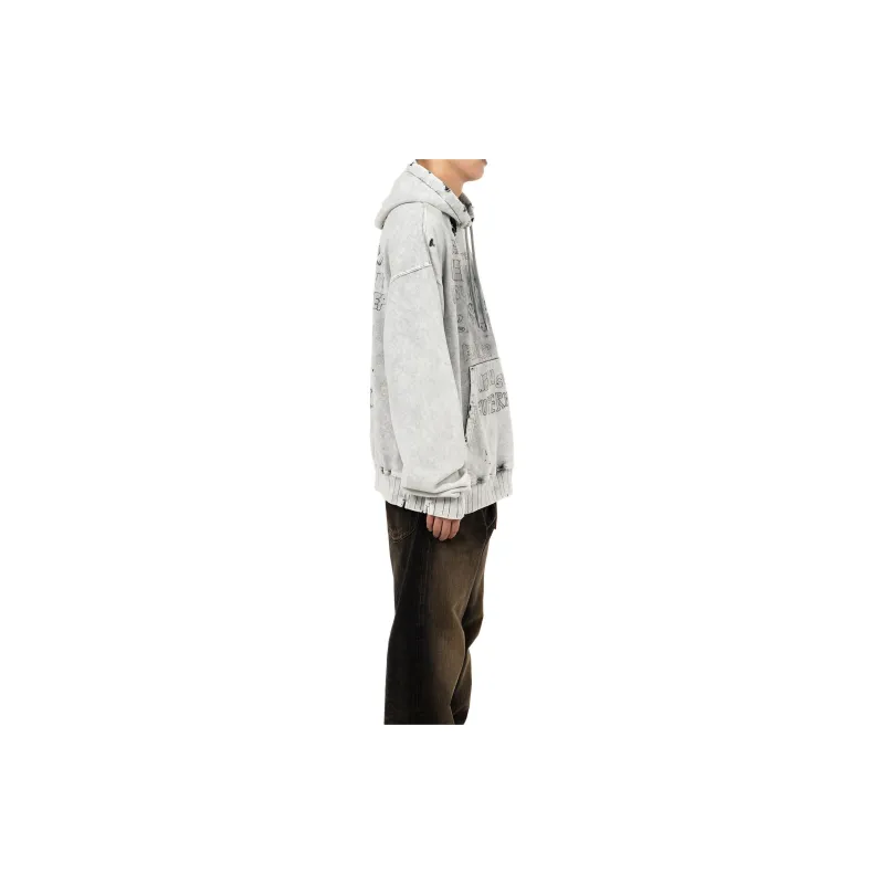 Maison Mihara Yasuhiro Graphic Printed Bleached Hoodie-4
