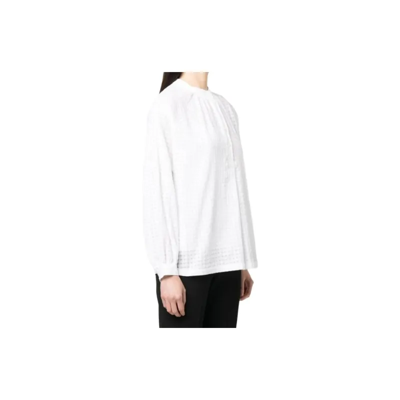 A.P.C Check Pattern Long Sleeved Blouse-3