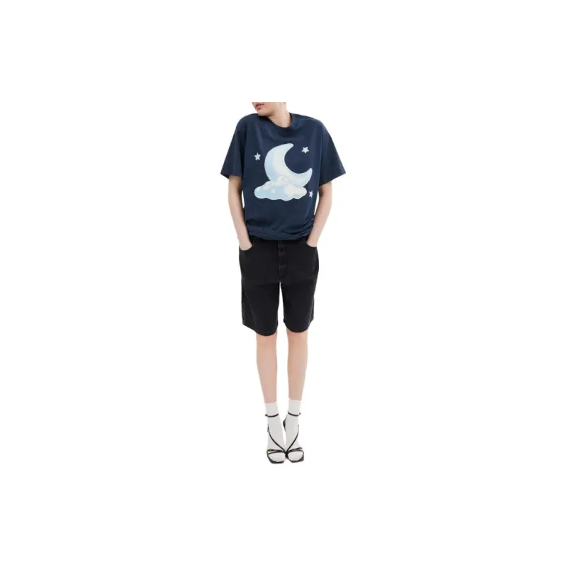 COACH Signature Moon Relaxed T Shirt In Organic Cotton T Shirt Men's Marine Blue-3