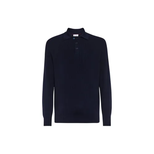 Brunello Cucinelli Polo Shirts Men Midnight Blue