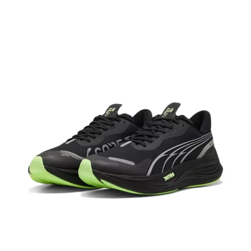 PUMA Velocity Nitro 3 Anti Slip Wear Resistant Low Top Running Shoes Men's Black-1