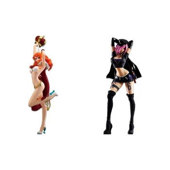 BANPRESTO Vinsmoke Reiju Nami Glass Factory One Piece Movie & Rui Kyo Set Scale Figures