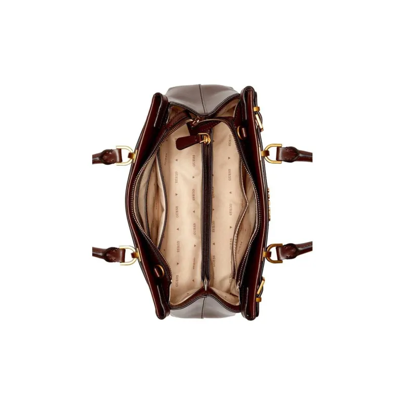 GUESS Faux Fur Tote Bag Shopping Bag Shoulder Bag Crossbody Bag Handbag Women's Brown-3