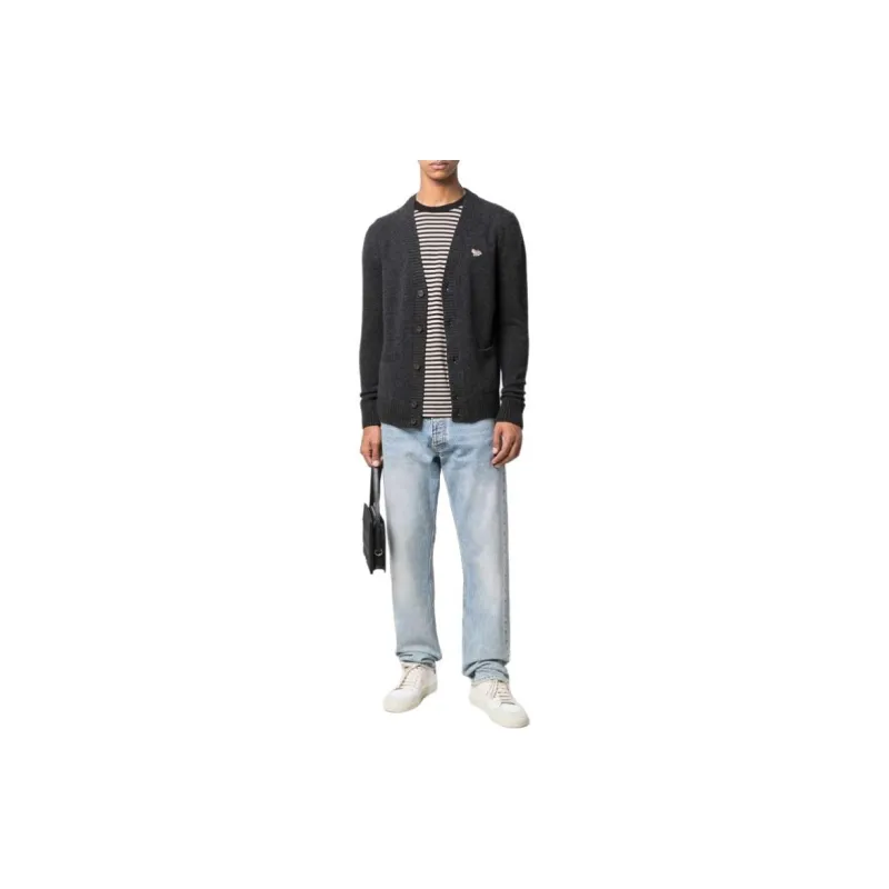Maison Kitsune V Neck Knit Cardigan-3