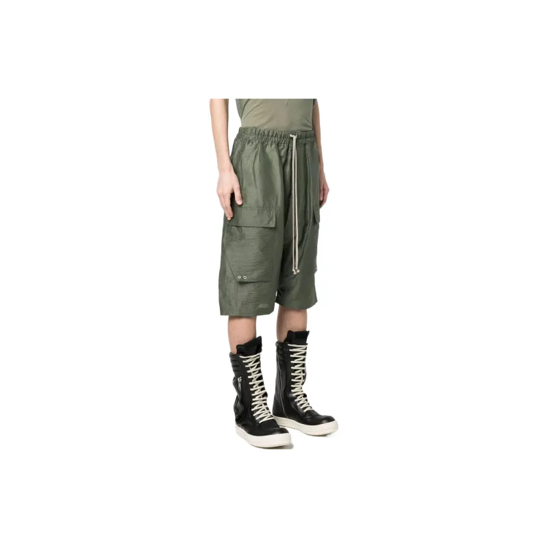 RICK OWENS Casual Shorts Men Green-7