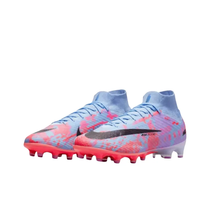 Nike Zoom Mercurial Superfly 9 Anti Slip Wear Resistant Soccer Shoes Unisex Blue-2