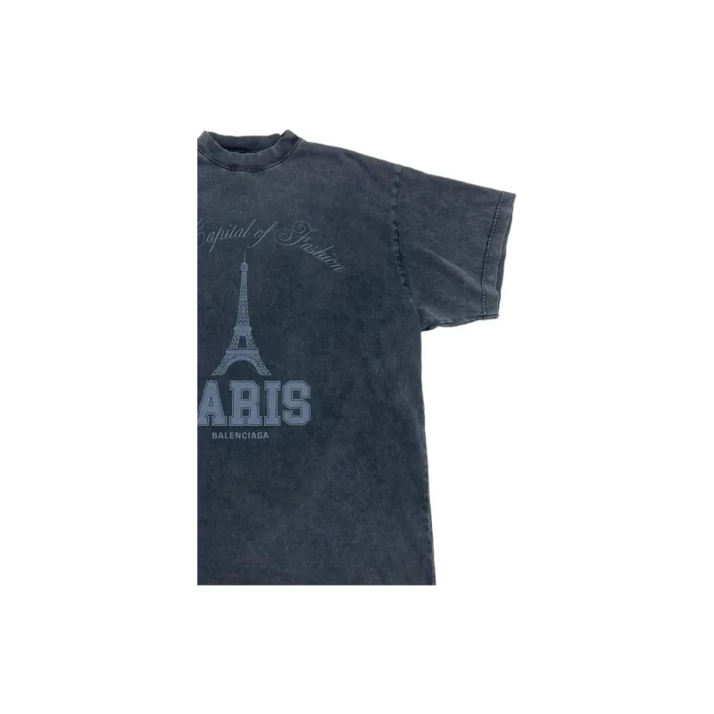 Balenciaga T Shirt Regular Fit Men's Black-4