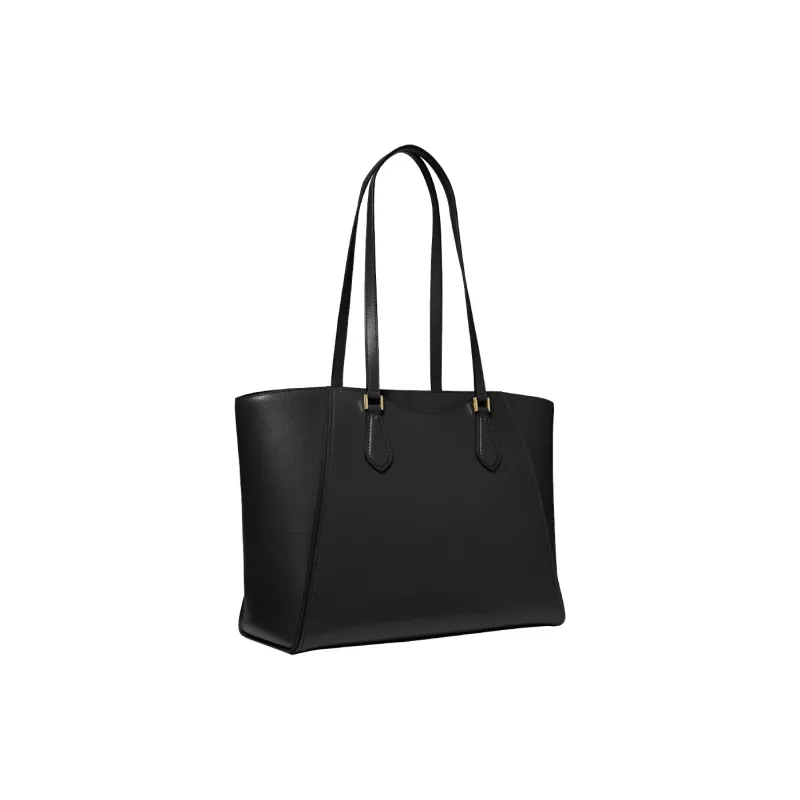 MICHAEL KORS Split Cow Leather Tote Bag, Shopping Bag, Handbag, Shoulder Bag Tubas Women's Black-1
