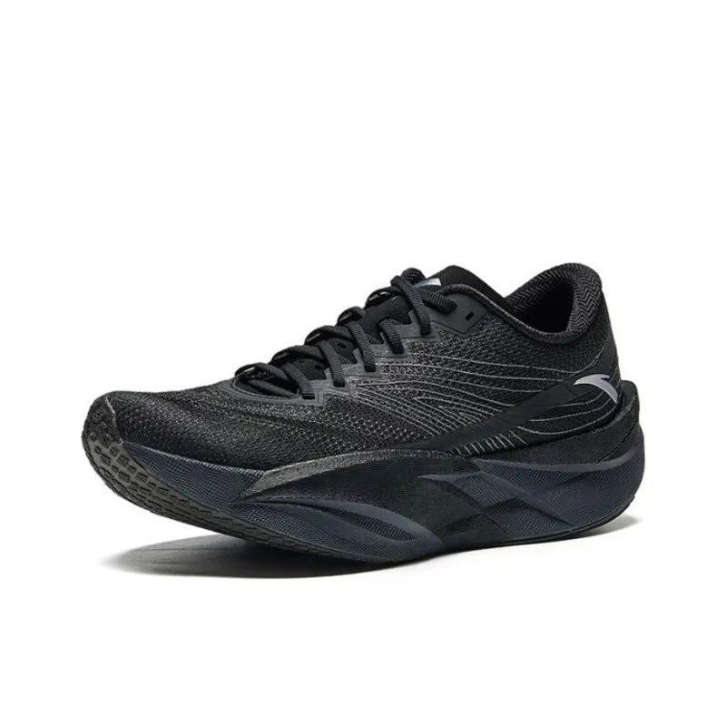 Anta C202 6.0 Anti Slip Wear Resistant Low Top Carbon Plate Running Shoes Men's Black-1