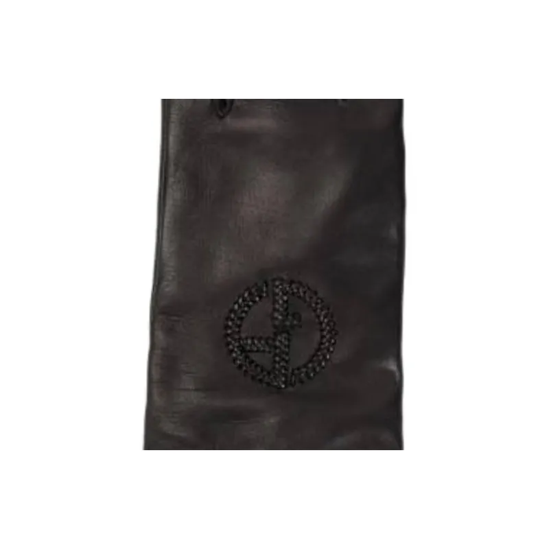 GIORGIO ARMANI Nappa Leather Gloves With Embroidered Logo-2