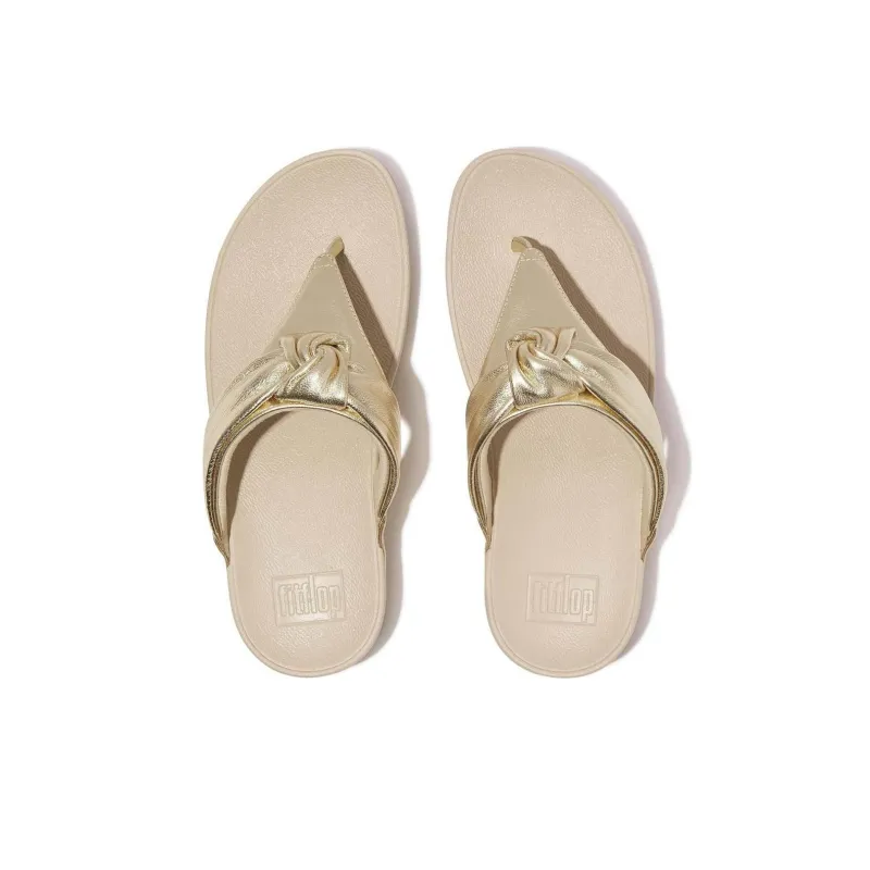 FITFLOP Abrasion-Resistant Flip Flops Women's Gold-2