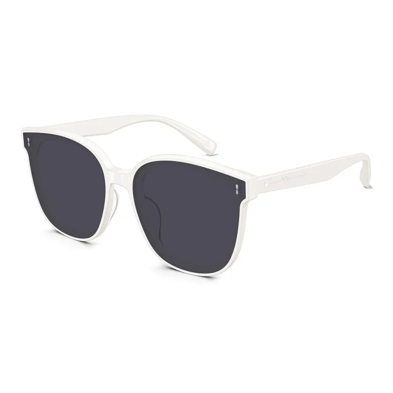 MOLSION Plate Frame Irregular Shape Sunglasses Unisex Black, White-9
