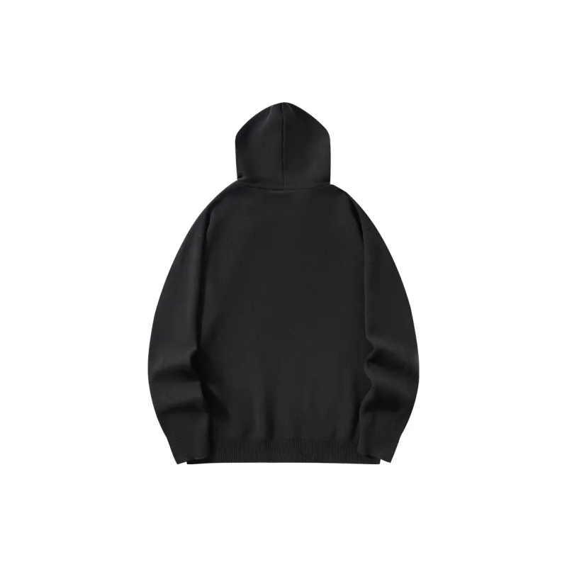 Suamoment Fall Casual Loose Fit Knitted Fabric Top Coat Unisex-5
