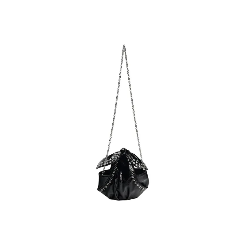 ZARA Polyurethane Clutch Women's Black-4