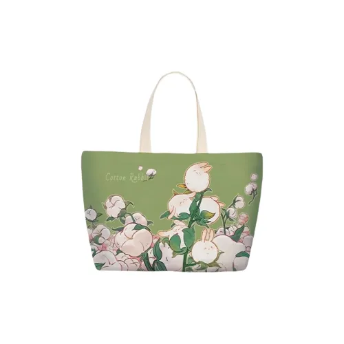 AOSONG Suede Technical Fabric Shoulder Bag Regular Unisex Sheepy Bunny Green