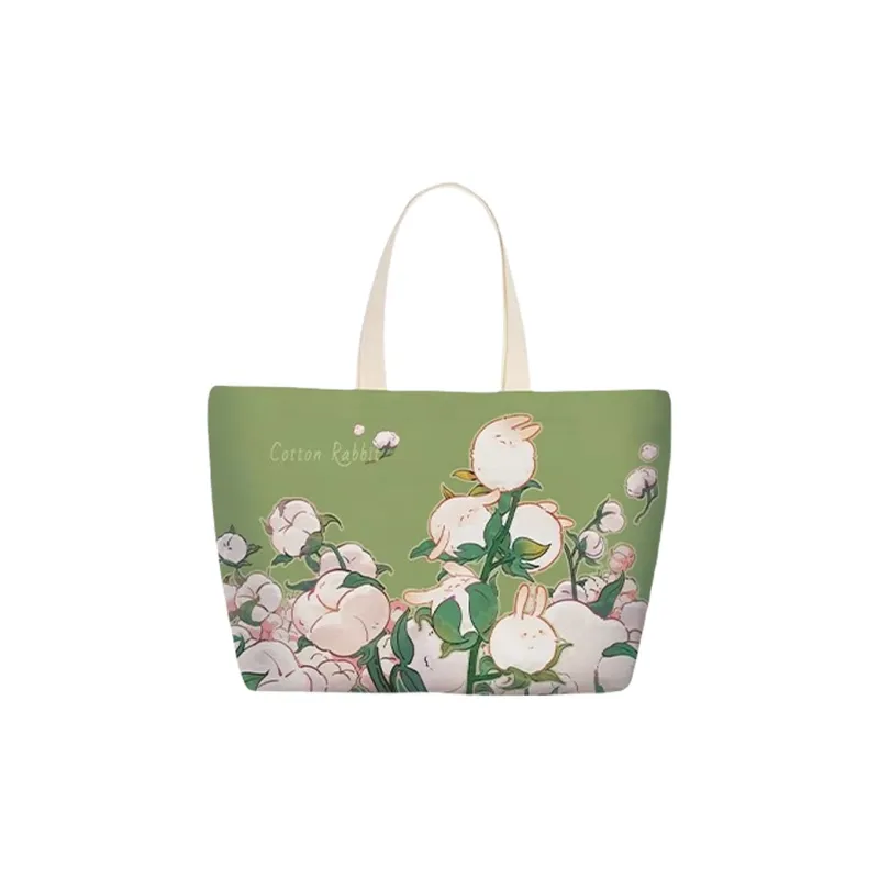 AOSONG Suede Technical Fabric Shoulder Bag Regular Unisex Sheepy Bunny Green-0