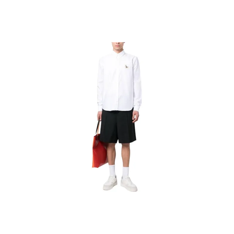 Maison Kitsune Dressed Fox Patch Relaxed Shirt-3
