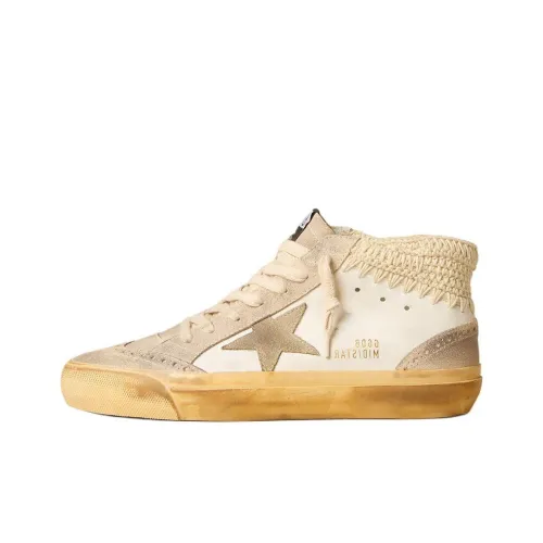 Golden Goose Mid Star High-Top Skateboard Shoes Women's White