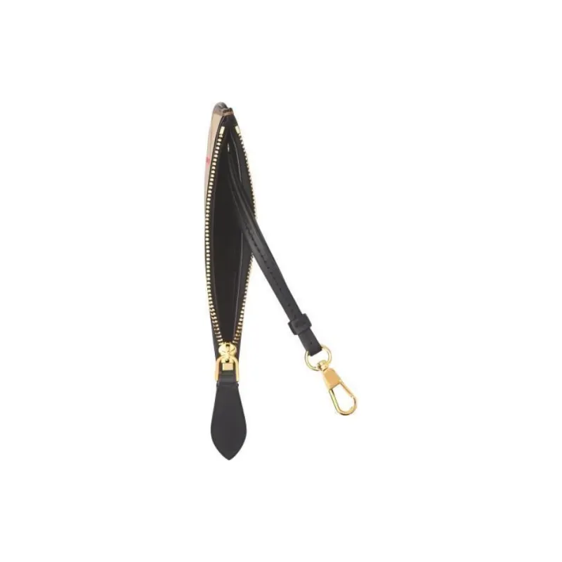 Burberry Olympia Cotton With Calfskin Crescent Bag Clutch Wallet Storage Bag Wallet Coin Purse Unisex Khaki-4
