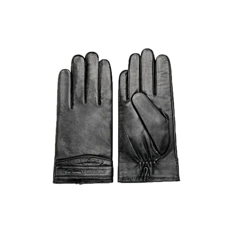 PIERRE CARDIN Sheepskin Gloves Men's Black-0