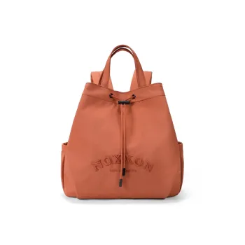 NOXXON Nylon Carry Backpack Unisex Brick Red/Ecru